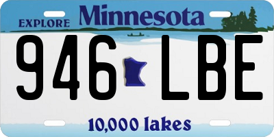 MN license plate 946LBE