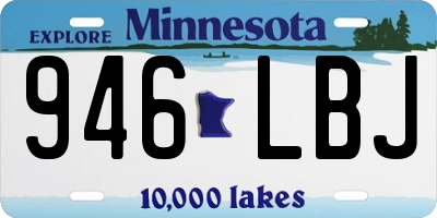 MN license plate 946LBJ