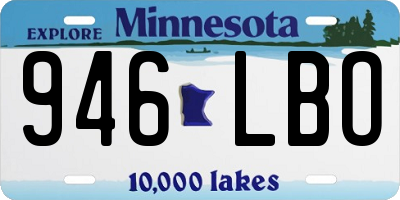 MN license plate 946LBO