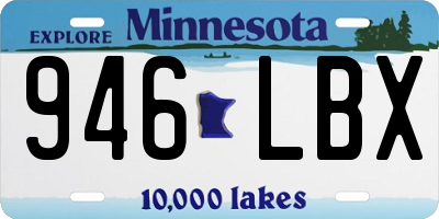 MN license plate 946LBX