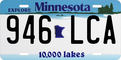MN license plate 946LCA
