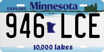 MN license plate 946LCE