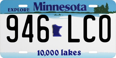 MN license plate 946LCO
