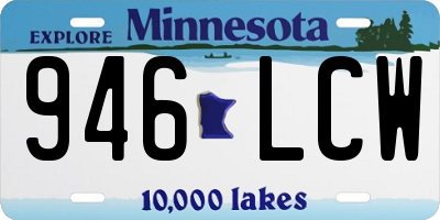 MN license plate 946LCW
