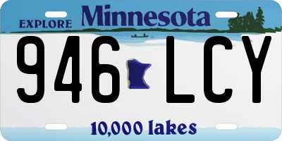 MN license plate 946LCY
