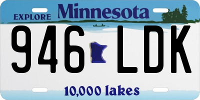 MN license plate 946LDK