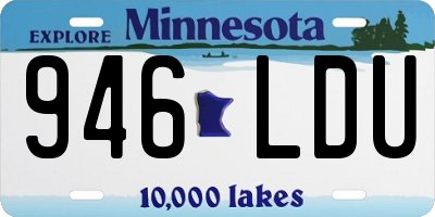 MN license plate 946LDU