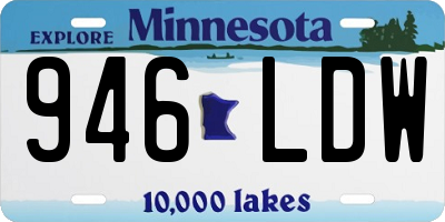 MN license plate 946LDW