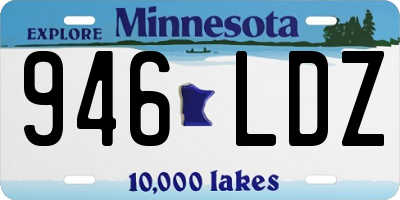 MN license plate 946LDZ