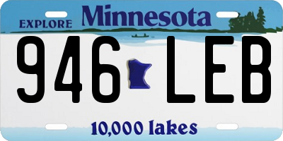 MN license plate 946LEB