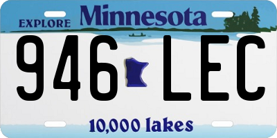 MN license plate 946LEC
