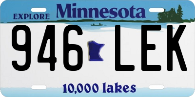 MN license plate 946LEK