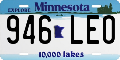 MN license plate 946LEO