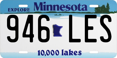 MN license plate 946LES