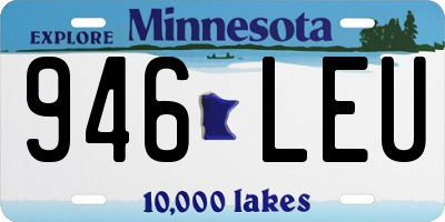 MN license plate 946LEU