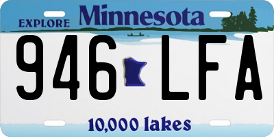 MN license plate 946LFA