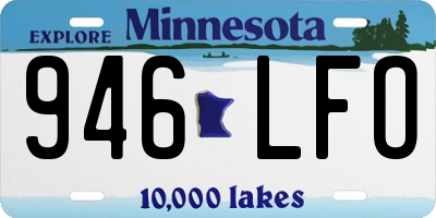 MN license plate 946LFO