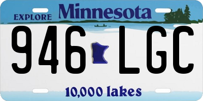 MN license plate 946LGC