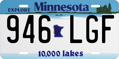 MN license plate 946LGF