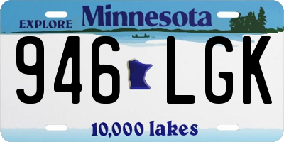 MN license plate 946LGK
