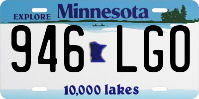 MN license plate 946LGO