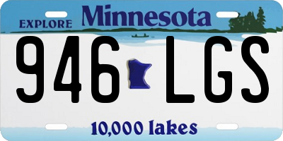 MN license plate 946LGS