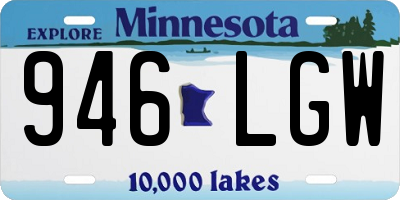 MN license plate 946LGW