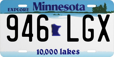 MN license plate 946LGX