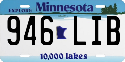 MN license plate 946LIB