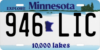 MN license plate 946LIC