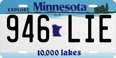 MN license plate 946LIE