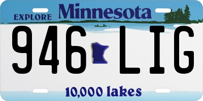 MN license plate 946LIG