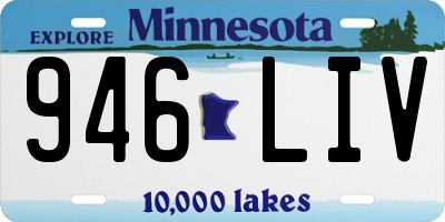 MN license plate 946LIV