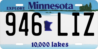 MN license plate 946LIZ