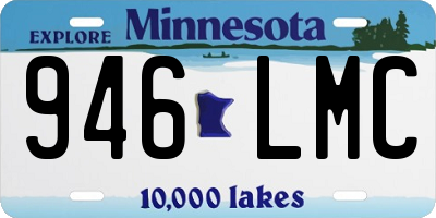 MN license plate 946LMC