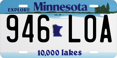 MN license plate 946LOA