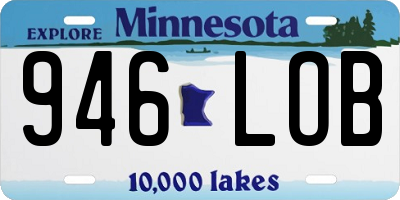 MN license plate 946LOB