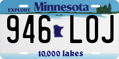 MN license plate 946LOJ