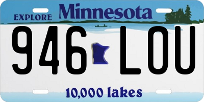 MN license plate 946LOU