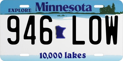 MN license plate 946LOW