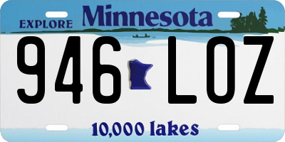 MN license plate 946LOZ