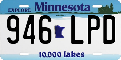 MN license plate 946LPD