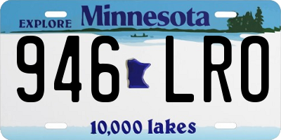MN license plate 946LRO