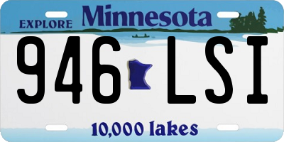 MN license plate 946LSI