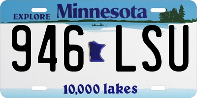 MN license plate 946LSU