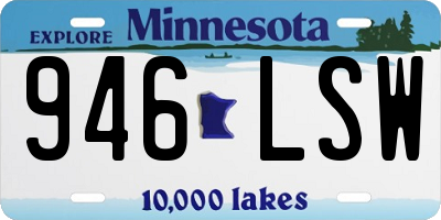 MN license plate 946LSW