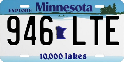 MN license plate 946LTE