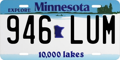 MN license plate 946LUM