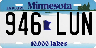 MN license plate 946LUN