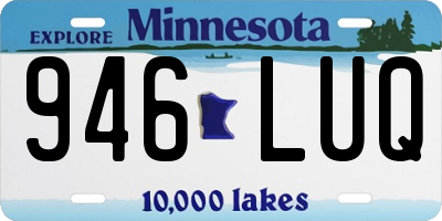 MN license plate 946LUQ